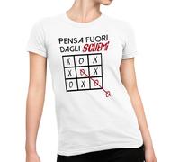 Maglietta Divertente Donna - T-Shirt Divertenti con Stampa Spiritosa e Simpatica - Regalo Originale, Maglia con Scritte Ironiche - Grafica Simpatica - Fuori dagli Schemi,Bianco, L