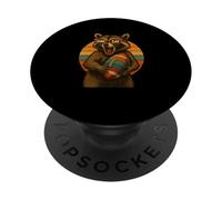 Maglietta Divertente Football Raccoon Vintage Retro PopSockets PopGrip Adesivo