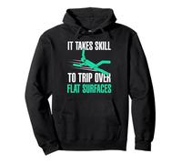 Maglietta Divertente Klutz - goffo Tshirt - Trips Over Tee Felpa con Cappuccio