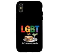 Maglietta divertente LGBT Let's Get Brunch Together Custodia per iPhone X/XS