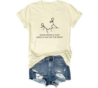 Maglietta divertente per adulti con scritta "Some People Just Need A Pat On The Back", Colore: giallo crema., XL