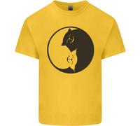 Maglietta Divertente Per Amanti Dei Gatti Yin Yang Per Bambini E Bambine