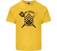 Maglietta Divertente Per Bambini BBQ Grill Sergeant Chef Cook