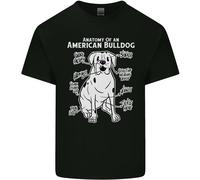 Maglietta Divertente Per Bambini Con Anatomia Del Bulldog Americano