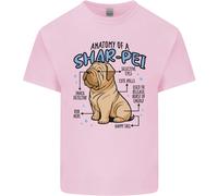 Maglietta Divertente Per Bambini Con Anatomia Del Shar Pei