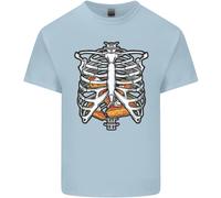 Maglietta Divertente Per Bambini Con Stampa Di Un Torso Scheletrico