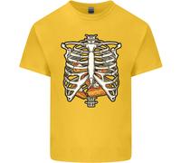 Maglietta Divertente Per Bambini Con Stampa Di Un Torso Scheletrico