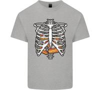 Maglietta Divertente Per Bambini Con Stampa Di Un Torso Scheletrico