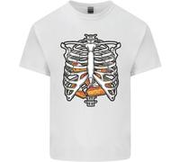 Maglietta Divertente Per Bambini Con Stampa Di Un Torso Scheletrico