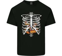 Maglietta Divertente Per Bambini Con Stampa Di Un Torso Scheletrico
