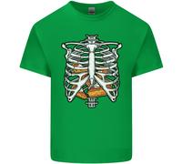 Maglietta Divertente Per Bambini Con Stampa Di Un Torso Scheletrico