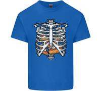 Maglietta Divertente Per Bambini Con Stampa Di Un Torso Scheletrico