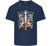 Maglietta Divertente Per Bambini Con Stampa Di Un Torso Scheletrico