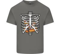 Maglietta Divertente Per Bambini Con Stampa Di Un Torso Scheletrico