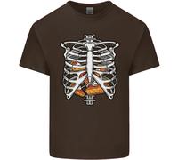 Maglietta Divertente Per Bambini Con Stampa Di Un Torso Scheletrico