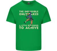 Maglietta Divertente Per Bambini Scalatori Rock Climbing L'Impossibile