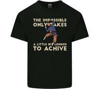 Maglietta Divertente Per Bambini Scalatori Rock Climbing L'Impossibile