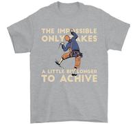 Maglietta Divertente Per Climbing L'Impossibile Uomo 100% Cotone