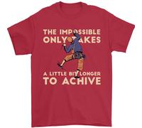 Maglietta Divertente Per Climbing L'Impossibile Uomo 100% Cotone