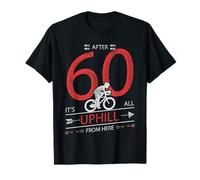 Maglietta divertente per il 60° compleanno del 60° compleanno del ciclista Maglietta