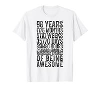 Maglietta Divertente per Il 98° Compleanno Old Meter Divertente 98 Anni Regali Maglietta