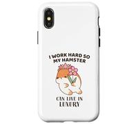 Maglietta divertente per proprietari di criceti My Hamster Can Live in Luxury Kids Custodia per iPhone X/XS