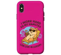 Maglietta divertente per proprietari di criceti My Hamster Can Live in Luxury Kids Custodia per iPhone X/XS