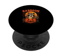 Maglietta Divertente Rabboon Procione Halloween Paura PopSockets PopGrip Adesivo