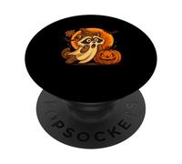 Maglietta Divertente Rabboon Procione Halloween Paura PopSockets PopGrip Adesivo