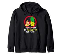 Maglietta divertente Say No To Pineapple On Pizza Felpa con Cappuccio