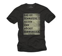 Maglietta Divertenti Uomo - T-Shirt con Scritte Simpatiche Tedesco Nera L