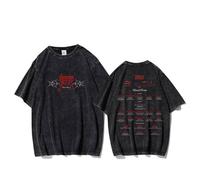 Maglietta Dominate, 2025World Tour K-Pop Support T-Shirt in Cotone Lavato Stay Merch(Black-1,XL)