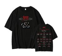 Maglietta Dominate, 2025World Tour Unisex Support Cotton Tee Shirts K-Pop Merch(Black-3,M)