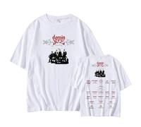Maglietta Dominate, 2025World Tour Unisex Support Cotton Tee Shirts K-Pop Merch(White-2,L)