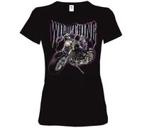 Maglietta Donna 3 Colori Biker Chopper V TWIN & Motivo Moto Modello Wild