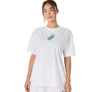 Maglietta Donna Asics Court Graphic Short Sleeve - Bianco (L)