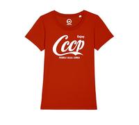 Maglietta Donna CCCP Fedeli alla Linea Musica Punk Rock Sovietico Stella Rossa T-Shirt Girl (S, Traffic Red)