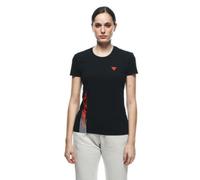 Maglietta donna Dainese DAINESE T-SHIRT LOGO LADY in cotone Nero Rosso