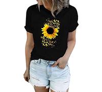Maglietta Donna Eleganti Comoda Oversize Firmate Leggera Magliette Classica Girocollo Elegante Casual Tee Top Basic Curvy Cotone Maglietta da Donna Moda Vintage Elasticizzato Taglie Forti Maglia