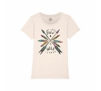 Maglietta Donna Free & Wild Frecce e Piume Native Arrows Plumes New Age T-Shirt