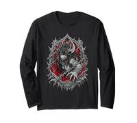 Maglietta Donna Gotica Horror Dark Githic Regina Demone Maglia a Manica