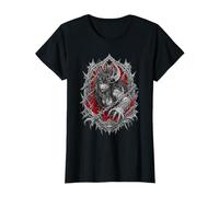 Maglietta Donna Gotica Horror Dark Githic Regina Demone Maglietta