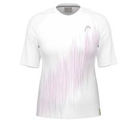 Maglietta Donna Head Performance - vivid pink/print perf white - Bianco (XL)