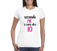 Maglietta Donna Ironica tshirt Divertente Secondo me è come dico io T-shirt