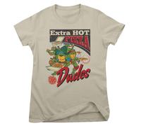 Maglietta Donna Licenziata Teenage Mutant Ninja Turtles - Extra Hot Pizza Dudes