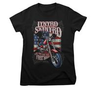 Maglietta Donna Live Free Ufficialmente Licenziata Lynyrd Skynyrd