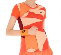 Maglietta Donna Lotto Tech I D3 Tee - grenadine red - Rosso, Arancione (M)