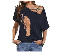 Maglietta Donna Manica Corta Camicetta Donna Elegante Moda Blusa Donna Elegante Curvy Taglie Forti Maglietta Donna Divertente Casual Top Donna Eleganti Blusa Donna Elegante Maglietta Donna Elegante