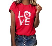 Maglietta Donna Manica Corta T-Shirt Estiva Elegante Camicia Casual Stampa Shirt Divertenti Sportivi Vintage Cotone Stretch Elegante Moda Top 2021 Economia Casual Stampa Camicia Magliette