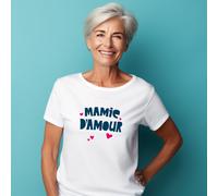 Maglietta Donna Maniche Corte Nonna D'Amore Bianco